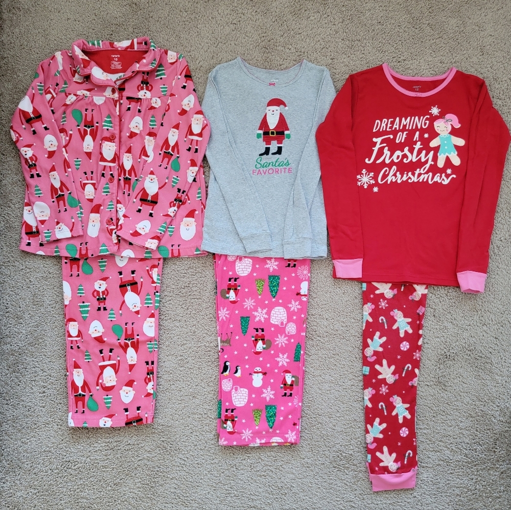 Carters Girls Holiday Pajama Sets